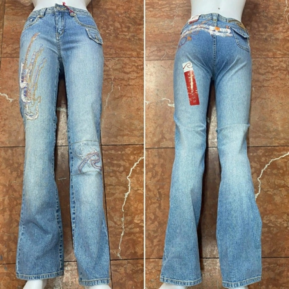 Women’s Request Guitars Sandblast Denim Pants NWT